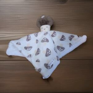 Dreamgro Mushroom Lovey Security Blanket Soft Plush Brown Tan White Baby Comfort